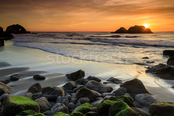 Pacific Ocean Sunset Stock photo © yhelfman