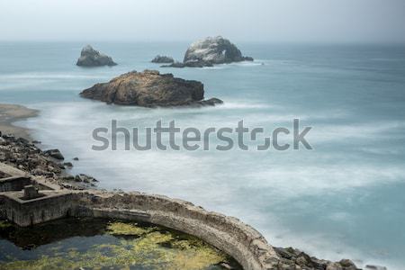 Foggy Ruins of Sutro Baths, San Francisco, California, USA Stock photo © yhelfman