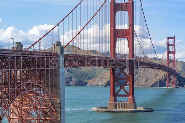 Widoku Golden Gate Bridge powyżej fort punkt patrząc Zdjęcia stock © yhelfman