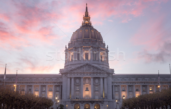 Sunset over San Francisco City Hall Stock photo © yhelfman