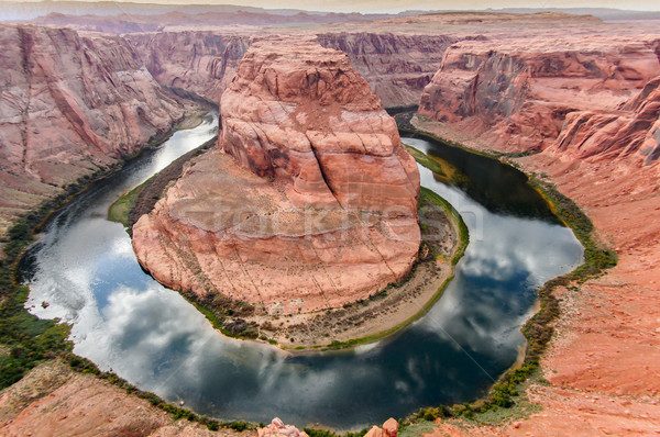 Patkó kanyar ősz naplemente Arizona USA Stock fotó © yhelfman