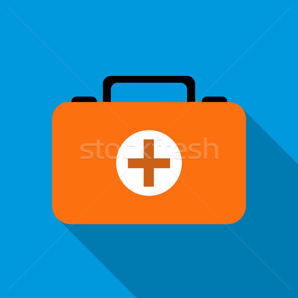 First aid kit icon, flat style Stock photo © ylivdesign