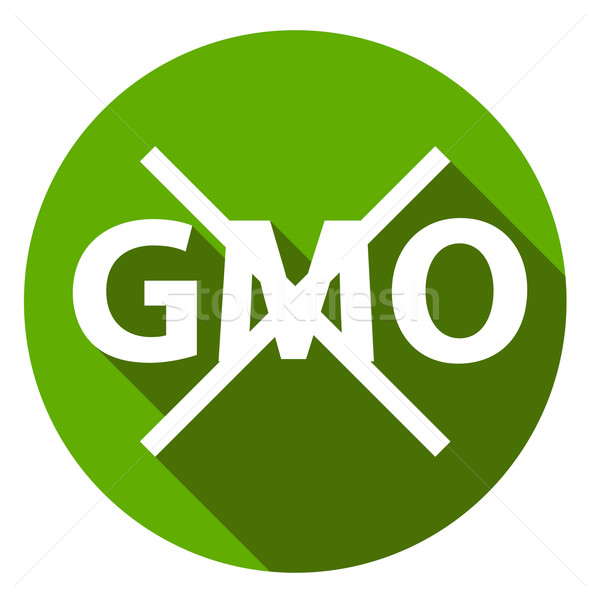 Editable GMO-free flat sign Stock photo © ylivdesign