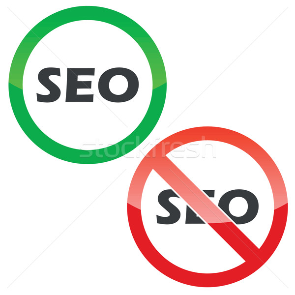 SEO permission signs set Stock photo © ylivdesign