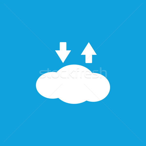 Stock foto: Einfache · Wolke · Verbindung · blau · Symbol · Bild
