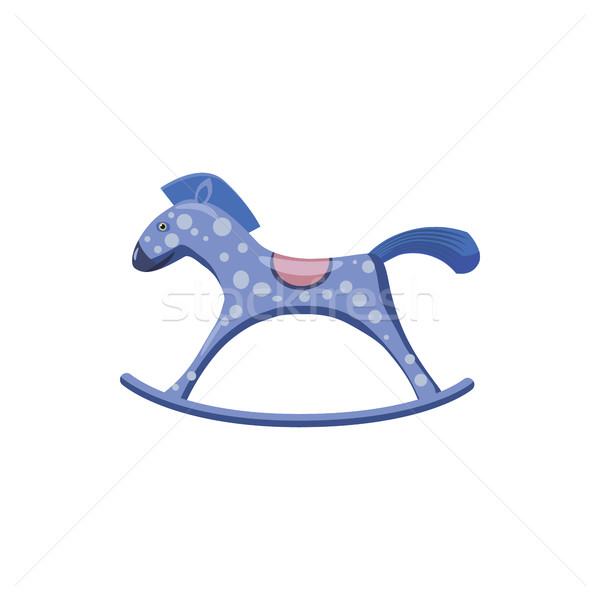 Koń na biegunach ikona cartoon stylu biały baby Zdjęcia stock © ylivdesign