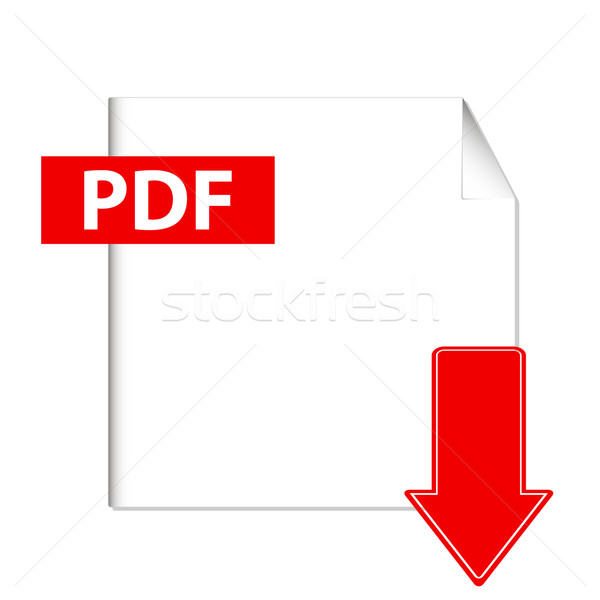 Wektora pdf pobrania przycisk biały projektu Zdjęcia stock © ylivdesign