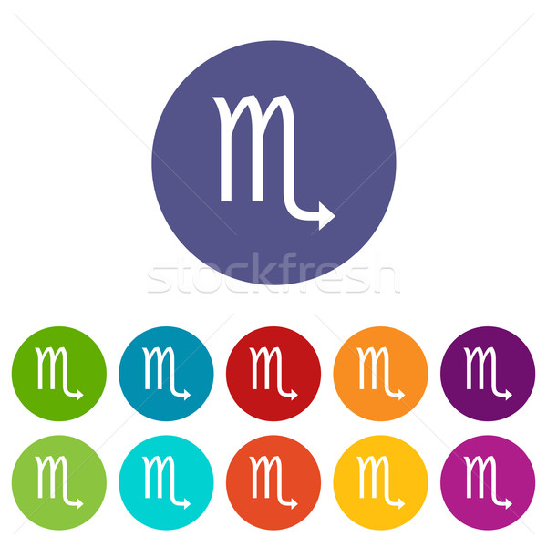 Scorpio flat icon Stock photo © ylivdesign