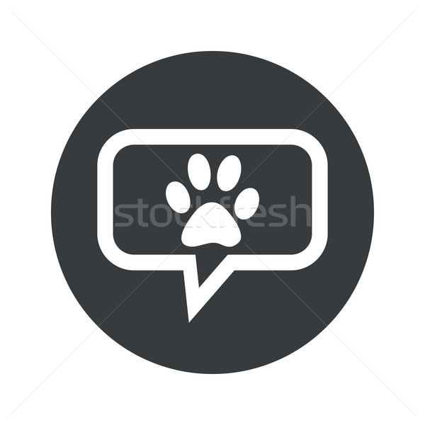 Dialoog huisdier icon afbeelding dier poot Stockfoto © ylivdesign