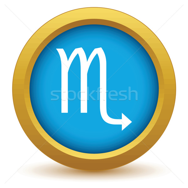 Gold Scorpio icon Stock photo © ylivdesign