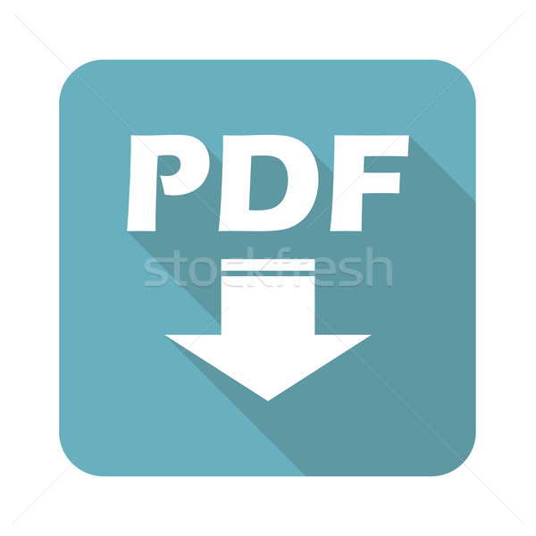 Square PDF download icon Stock photo © ylivdesign