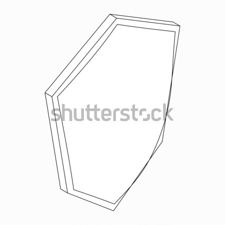 Shield icon, isometric 3d style Stock photo © ylivdesign