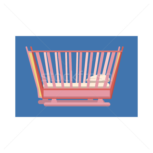 Baby bed icon, cartoon style Stock photo © ylivdesign