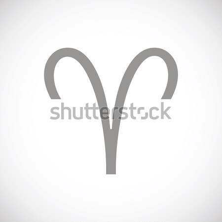 Aries black icon Stock photo © ylivdesign