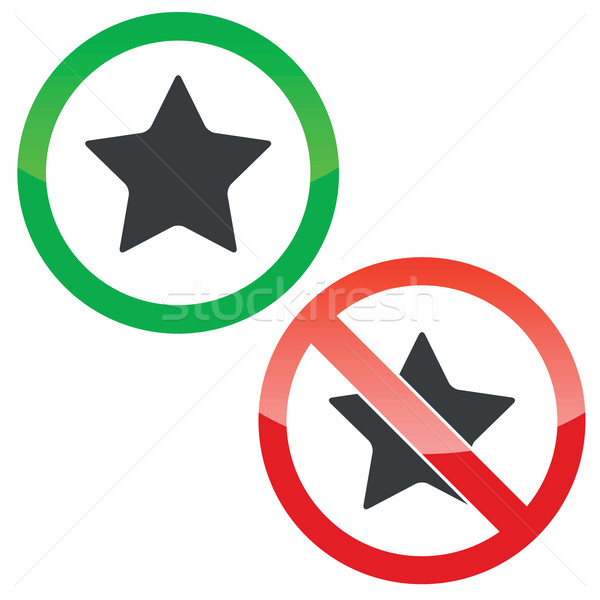 Star autorisation signes permis interdit [[stock_photo]] © ylivdesign