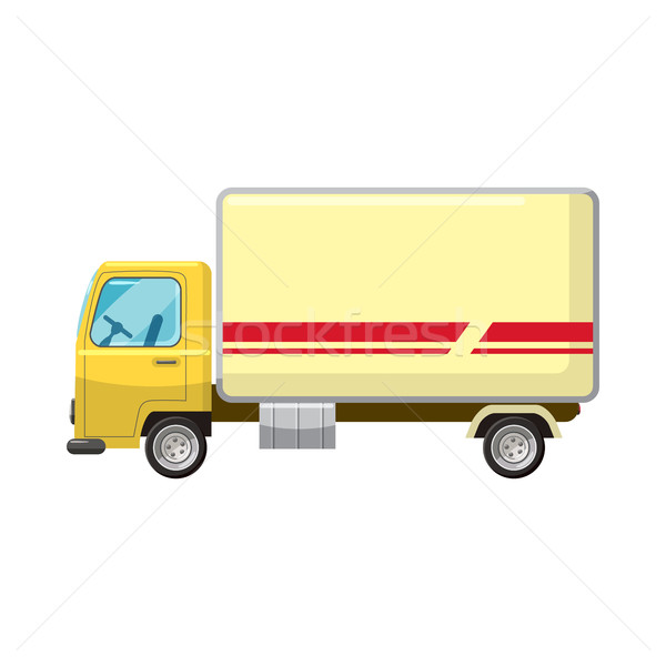 LKW Symbol Karikatur Stil weiß Licht Stock foto © ylivdesign