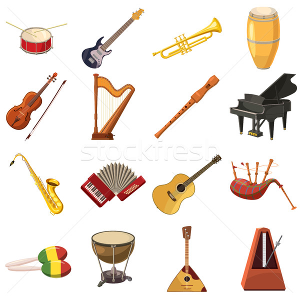 Music Icons set Stock photo © ylivdesign