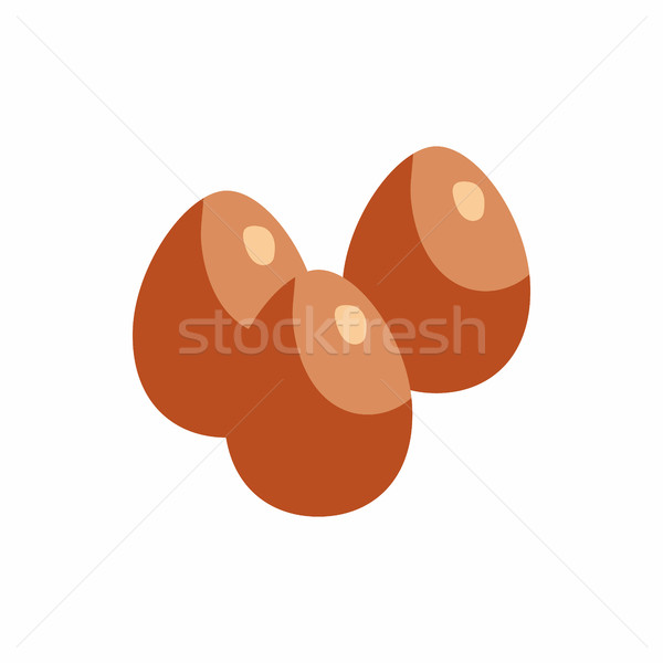 Three eggs  icon in cartoon style Stock photo © ylivdesign