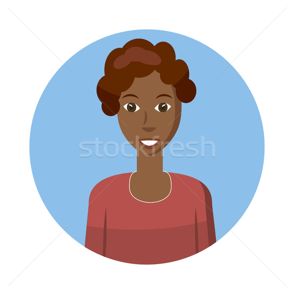 African american woman avatar icon, cartoon style Stock photo © ylivdesign