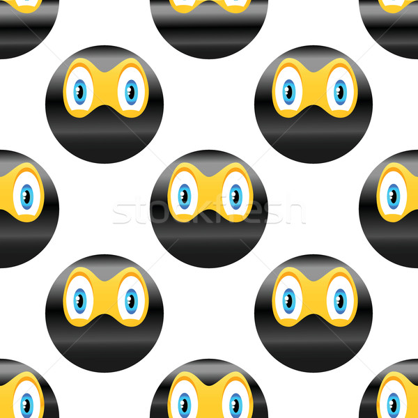 Ninja emoticon pattern Stock photo © ylivdesign