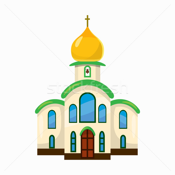 Building church icon, cartoon style Stock photo © ylivdesign