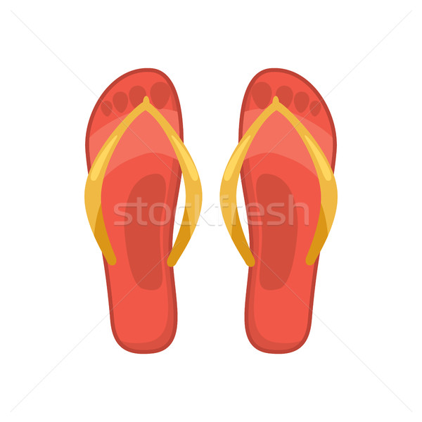 Beach red thongs icon, cartoon style  Stock photo © ylivdesign