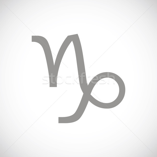 Capricorn black icon Stock photo © ylivdesign