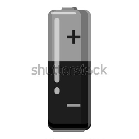 Batterij icon cartoon stijl witte industriële Stockfoto © ylivdesign