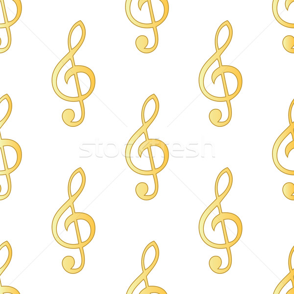 Treble clef pattern Stock photo © ylivdesign