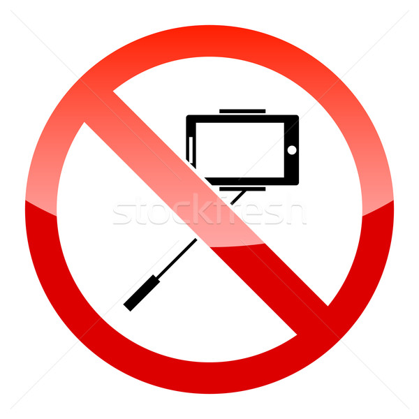 Selfie forbidden icon Stock photo © ylivdesign