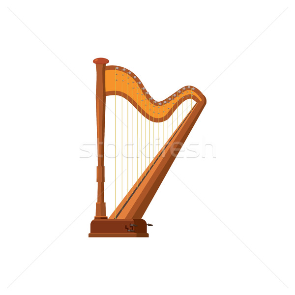 Harp icon in cartoon style Stock photo © ylivdesign