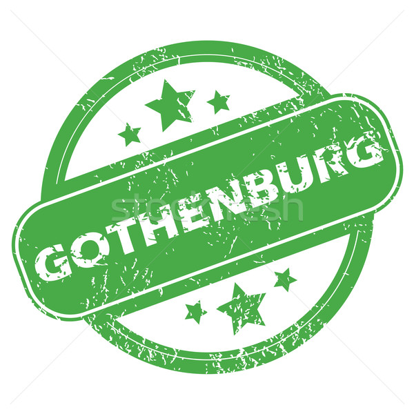 Gothenburg green stamp Stock photo © ylivdesign