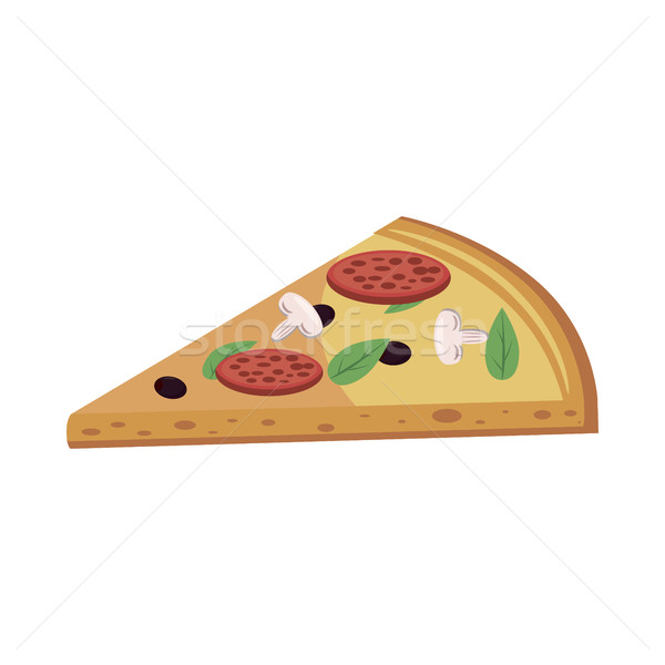 Pizza slice icon, cartoon style Stock photo © ylivdesign