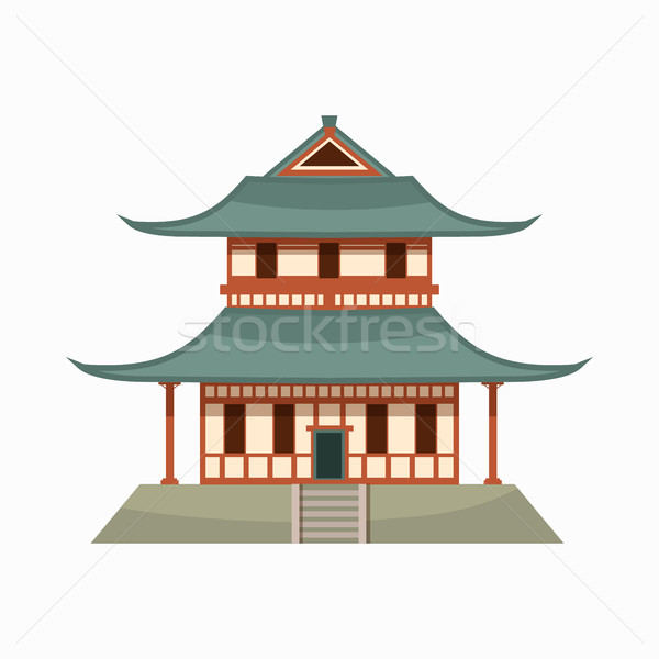 Pagoda icono Cartoon estilo aislado blanco Foto stock © ylivdesign