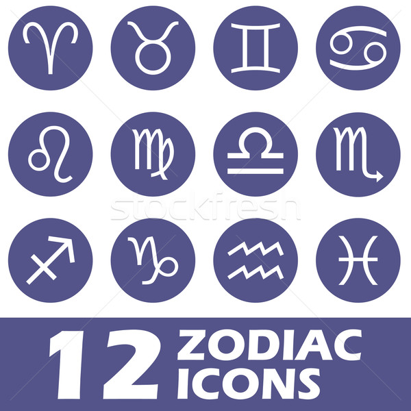 Zodiac icons set Stock photo © ylivdesign