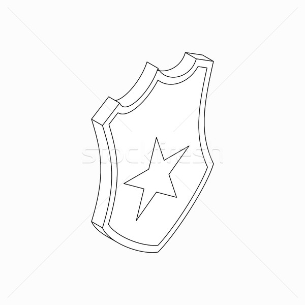 Shield with star icon, isometric 3d style  Stock photo © ylivdesign