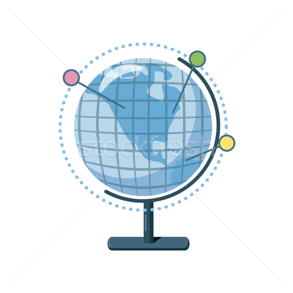 Globe icon, cartoon style Stock photo © ylivdesign