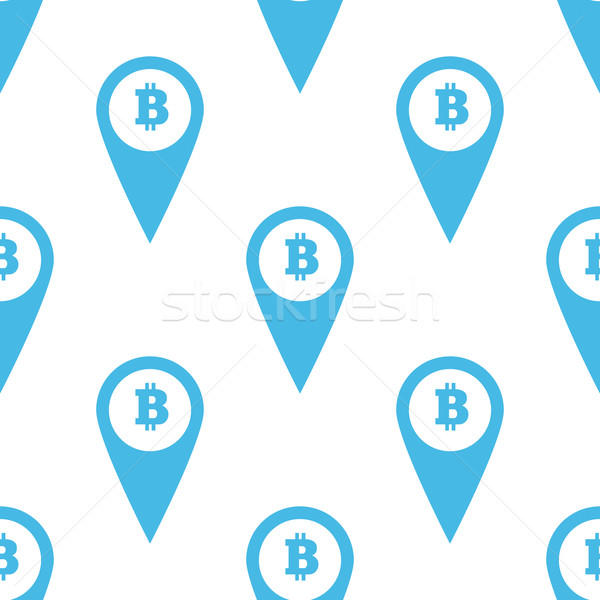 Flat bitcoin pointer pattern Stock photo © ylivdesign