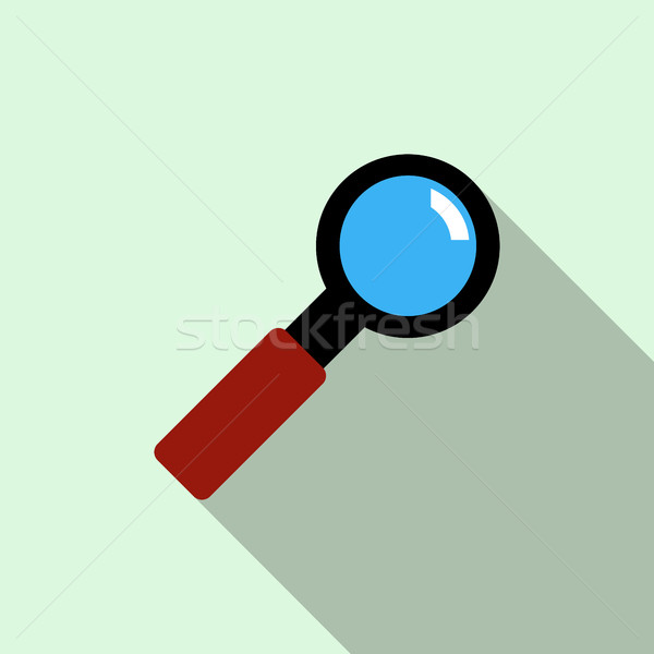 Magnifier icon, flat style  Stock photo © ylivdesign