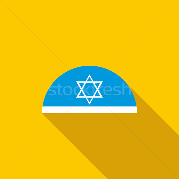 Traditional jewish cap with star of David icon Stock photo © ylivdesign