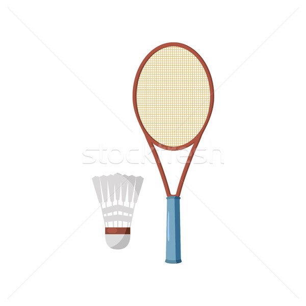 Badminton racket and shuttlecock icon Stock photo © ylivdesign