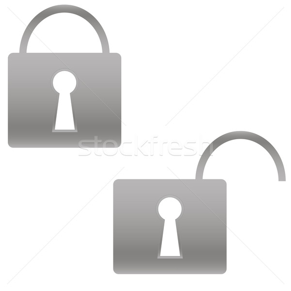 Vector Lock Icon Set Stock photo © ylivdesign