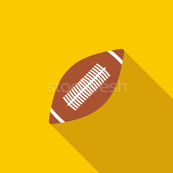 мяч для регби икона стиль желтый мяча колледжей Сток-фото © ylivdesign