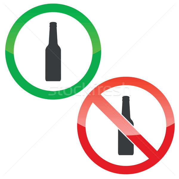 Alcohol permission signs set Stock photo © ylivdesign