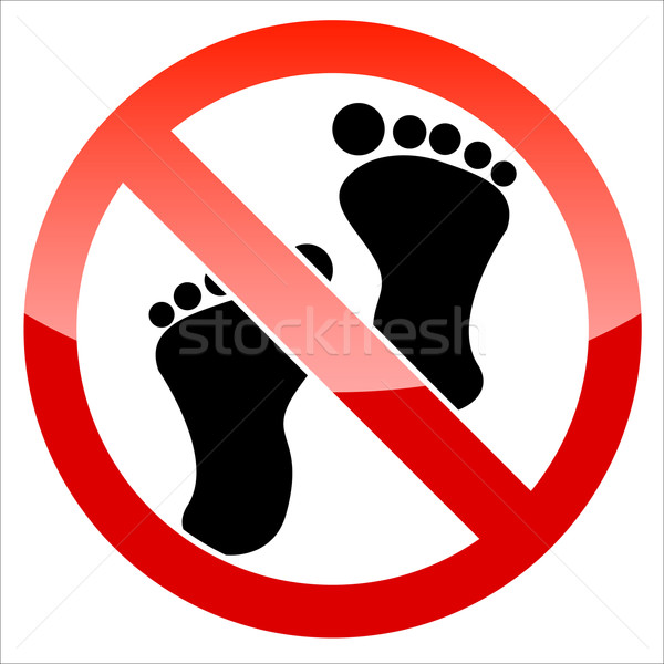 Prohibition signal feet Stock photo © ylivdesign