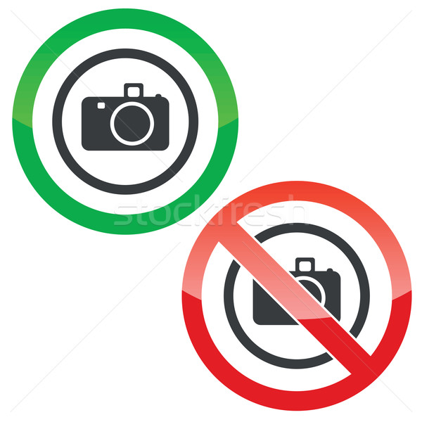 Camera permission signs Stock photo © ylivdesign