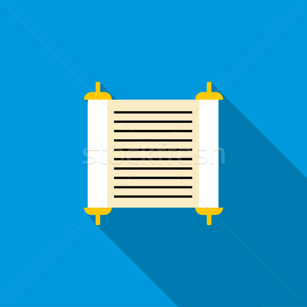 Derulaţi icoană stil albastru hârtie document Imagine de stoc © ylivdesign