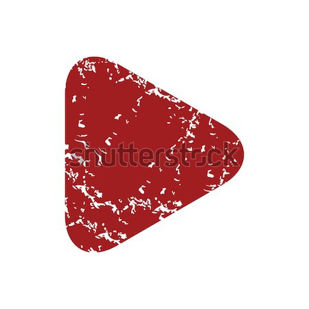 Red grunge play logo Stock photo © ylivdesign