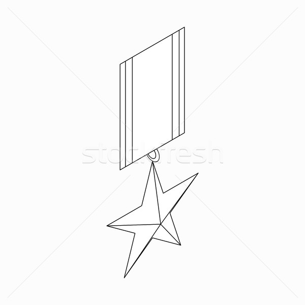 Order star icon, isometric 3d style Stock photo © ylivdesign