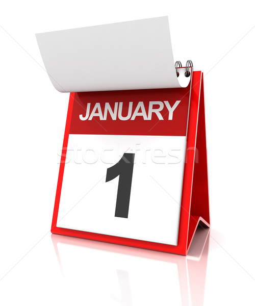 First of January calendar, 3d render Stock photo © ymgerman